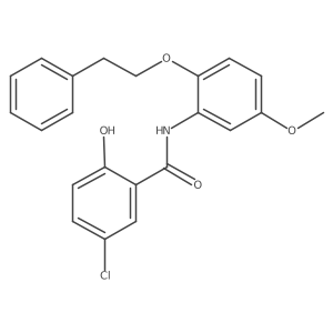 Benzamide,5-chloro-2-hydroxy-n-[5-methoxy-2-(2-phenylethoxy)phenyl]-结构式