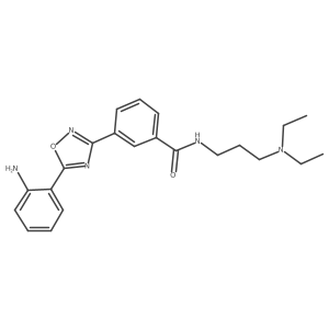 3-[5-(2-Aminophenyl)-1,2,4-oxadiazol-3-yl]-N-[3-(diethylamino)propyl]benzamide结构式
