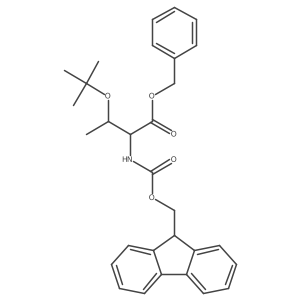 O-(1,1-Dimethylethyl)-N-[(9H-fluoren-9-ylmethoxy)carbonyl]-L-threonine phenylmethyl ester Structure