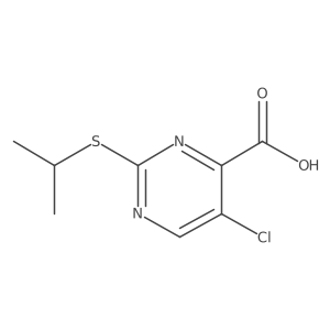 5-Chloro-2-(propan-2-ylsulfanyl)pyrimidine-4-carboxylic acid结构式