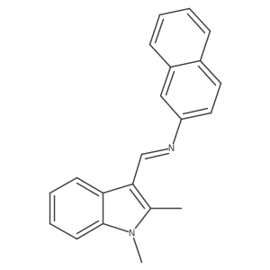 N-[(1,2-Dimethyl-1H-indol-3-yl)methylene]-2-naphthalenamine Structure