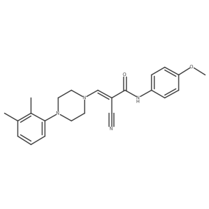 (E)-2-cyano-3-(4-(2,3-dimethylphenyl)piperazin-1-yl)-N-(4-methoxyphenyl)acrylamide Structure
