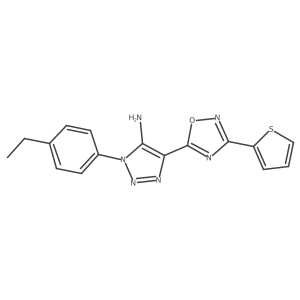 1-(4-ethylphenyl)-4-(3-(thiophen-2-yl)-1,2,4-oxadiazol-5-yl)-1H-1,2,3-triazol-5-amine Structure