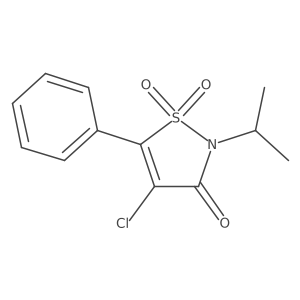 4-Chloro-2-isopropyl-5-phenylisothiazol-3(2H)-one 1,1-dioxide Structure