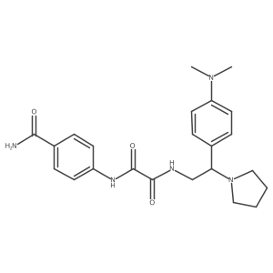 N1-(4-carbamoylphenyl)-N2-(2-(4-(dimethylamino)phenyl)-2-(pyrrolidin-1-yl)ethyl)oxalamide结构式