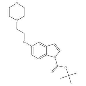 1h-Indole-1-carboxylic acid,5-[2-(4-morpholinyl)ethoxy]-,1,1-dimethylethyl ester结构式