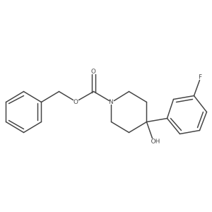 Benzyl 4-(3-fluorophenyl)-4-hydroxypiperidine-1-carboxylate结构式
