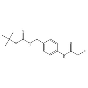 1,1-Dimethylethyl N-[[4-[(2-chloroacetyl)amino]phenyl]methyl]carbamate结构式
