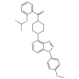(2-((difluoromethyl)thio)phenyl)(4-(3-(4-methoxyphenyl)-3H-[1,2,3]triazolo[4,5-d]pyrimidin-7-yl)piperazin-1-yl)methanone Structure