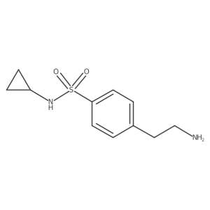4-(2-aminoethyl)-N-cyclopropylbenzene-1-sulfonamide结构式