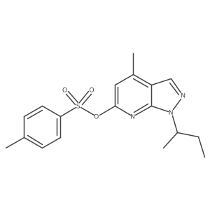 1-(butan-2-yl)-4-methyl-1H-pyrazolo[3,4-b]pyridin-6-yl 4-methylbenzene-1-sulfonate结构式