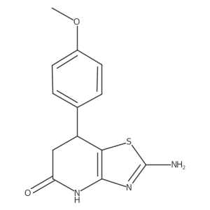 2-amino-7-(4-methoxyphenyl)-6,7-dihydro[1,3]thiazolo[4,5-b]pyridin-5(4H)-one结构式