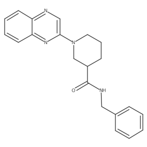 N-benzyl-1-(quinoxalin-2-yl)piperidine-3-carboxamide结构式