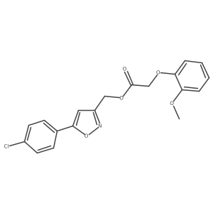 (5-(4-Chlorophenyl)isoxazol-3-yl)methyl 2-(2-methoxyphenoxy)acetate Structure