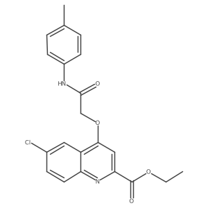 Ethyl 6-chloro-4-{[(4-methylphenyl)carbamoyl]methoxy}quinoline-2-carboxylate结构式