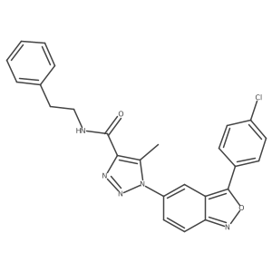 1-[3-(4-chlorophenyl)-2,1-benzoxazol-5-yl]-5-methyl-N-(2-phenylethyl)-1H-1,2,3-triazole-4-carboxamide Structure