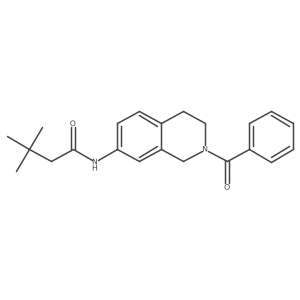 N-(2-benzoyl-1,2,3,4-tetrahydroisoquinolin-7-yl)-3,3-dimethylbutanamide Structure