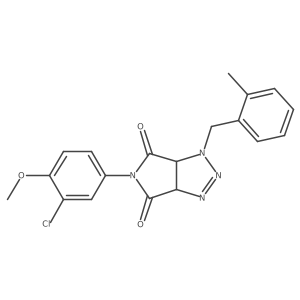 5-(3-chloro-4-methoxyphenyl)-1-(2-methylbenzyl)-3a,6a-dihydropyrrolo[3,4-d][1,2,3]triazole-4,6(1H,5H)-dione Structure