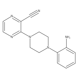 3-[4-(2-Aminophenyl)-1-piperazinyl]-2-pyrazinecarbonitrile结构式