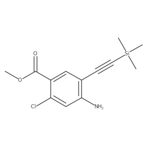 Methyl 4-amino-2-chloro-5-((trimethylsilyl)ethynyl)benzoate Structure