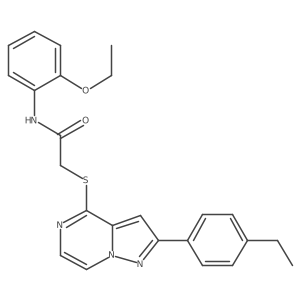 N-(2-ethoxyphenyl)-2-{[2-(4-ethylphenyl)pyrazolo[1,5-a]pyrazin-4-yl]sulfanyl}acetamide结构式