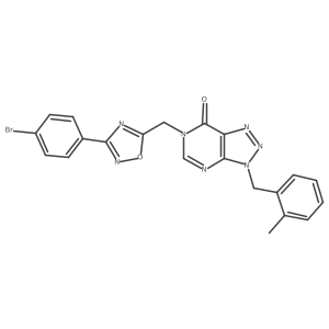 6-((3-(4-bromophenyl)-1,2,4-oxadiazol-5-yl)methyl)-3-(2-methylbenzyl)-3H-[1,2,3]triazolo[4,5-d]pyrimidin-7(6H)-one Structure