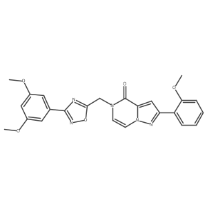 5-{[3-(3,5-dimethoxyphenyl)-1,2,4-oxadiazol-5-yl]methyl}-2-(2-methoxyphenyl)-4H,5H-pyrazolo[1,5-a]pyrazin-4-one Structure