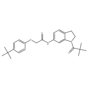 2-(4-(tert-butyl)phenoxy)-N-(1-pivaloylindolin-6-yl)acetamide Structure