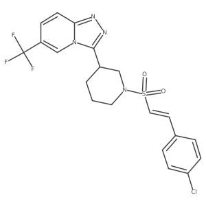 1-[2-(4-Chlorophenyl)ethenesulfonyl]-3-[6-(trifluoromethyl)-[1,2,4]triazolo[4,3-a]pyridin-3-yl]piperidine Structure