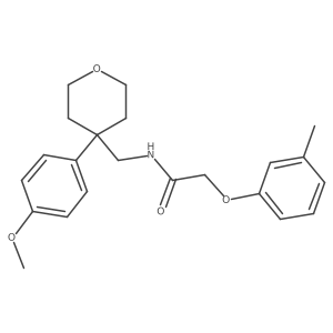 N-{[4-(4-methoxyphenyl)oxan-4-yl]methyl}-2-(3-methylphenoxy)acetamide Structure