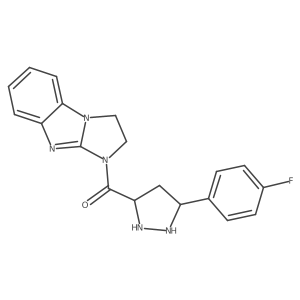 1,2-Dihydroimidazo[1,2-a]benzimidazol-3-yl-[5-(4-fluorophenyl)pyrazolidin-3-yl]methanone Structure
