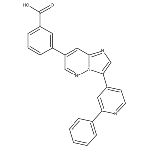 3-[3-(2-Phenyl-pyridin-4-yl)imidazo[1,2-b]pyridazin-7-yl]benzoic acid Structure