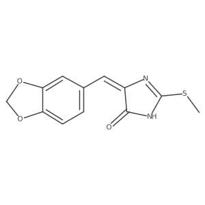 4-[(Z)-1,3-benzodioxol-5-ylmethylidene]-2-(methylsulfanyl)-1H-imidazol-5-one结构式