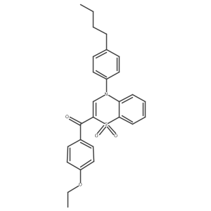 [4-(4-butylphenyl)-1,1-dioxido-4H-1,4-benzothiazin-2-yl](4-ethoxyphenyl)methanone Structure