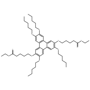Diethyl 5,5'-((3,6,10,11-tetrakis(pentyloxy)triphenylene-2,7-diyl)bis(oxy))dipentanoate Structure
