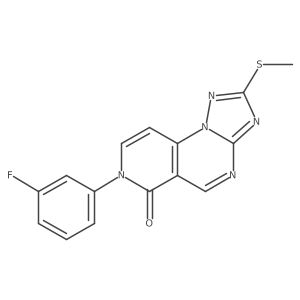 CSc1nc2ncc3c(=O)n(-c4cccc(F)c4)ccc3n2n1结构式