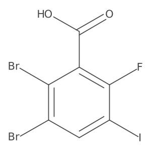 2,3-Dibromo-6-fluoro-5-iodobenzoic acid Structure