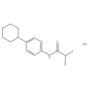 2-chloro-N-(4-piperidin-1-ylphenyl)propanamide hydrochloride Structure