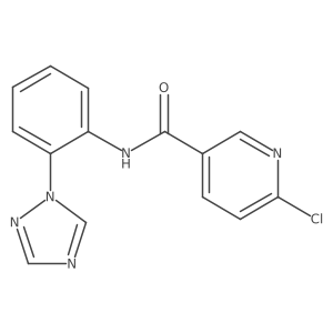 6-chloro-N-[2-(1H-1,2,4-triazol-1-yl)phenyl]pyridine-3-carboxamide Structure