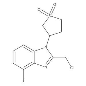 3-(2-(Chloromethyl)-4-fluoro-1H-benzo[d]imidazol-1-yl)tetrahydrothiophene 1,1-dioxide Structure