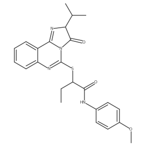 2-((2-isopropyl-3-oxo-2,3-dihydroimidazo[1,2-c]quinazolin-5-yl)thio)-N-(4-methoxyphenyl)butanamide Structure