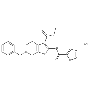 Methyl 6-benzyl-2-(isoxazole-5-carboxamido)-4,5,6,7-tetrahydrothieno[2,3-c]pyridine-3-carboxylate hydrochloride结构式