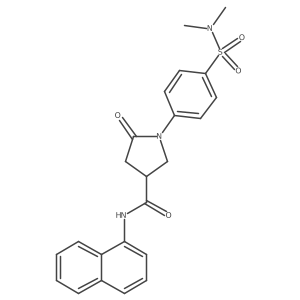 1-[4-(dimethylsulfamoyl)phenyl]-N-(naphthalen-1-yl)-5-oxopyrrolidine-3-carboxamide结构式