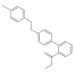 Methyl 4'-((4-chlorobenzyl)oxy)-[1,1'-biphenyl]-2-carboxylate结构式