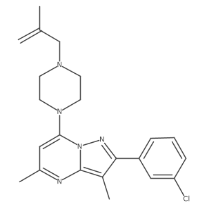 1-[2-(3-Chlorophenyl)-3,5-dimethylpyrazolo[1,5-a]pyrimidin-7-yl]-4-(2-methylprop-2-en-1-yl)piperazine Structure