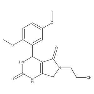4-(2,5-dimethoxyphenyl)-6-(2-hydroxyethyl)-3,4,6,7-tetrahydro-1H-pyrrolo[3,4-d]pyrimidine-2,5-dione结构式