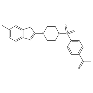 1-(4-((4-(5-methyl-1H-benzo[d]imidazol-2-yl)piperazin-1-yl)sulfonyl)phenyl)ethanone Structure