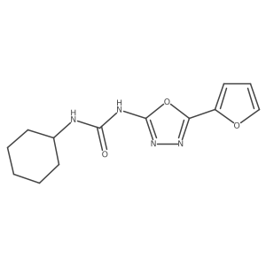 1-Cyclohexyl-3-[5-(furan-2-yl)-1,3,4-oxadiazol-2-yl]urea Structure