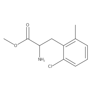 Methyl (R)-2-amino-3-(2-chloro-6-methylphenyl)propanoate结构式
