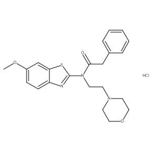 N-(6-methoxybenzo[d]thiazol-2-yl)-N-(2-morpholinoethyl)-2-phenylacetamide hydrochloride Structure